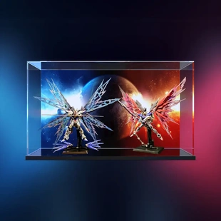 适用 BANDAI MG 强袭自由 命运 光翼展开 高达防尘罩亚克力收纳盒