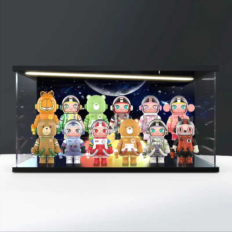 适用泡泡玛特 MEGA珍藏系列100% SPACE MOLLY茉莉三代 灯光展示盒