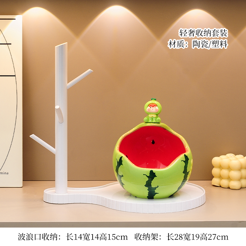 入户门口玄关放钥匙置物架收纳摆件轻奢高档鞋柜客厅新房装饰品