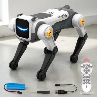 新款智能翻跟斗特技机器狗AI机器狗益智遥控电动玩具儿童生日礼物