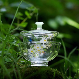 春归高端玻璃快客杯一壶一杯旅行茶具便携式一人饮茶杯盖碗小套装