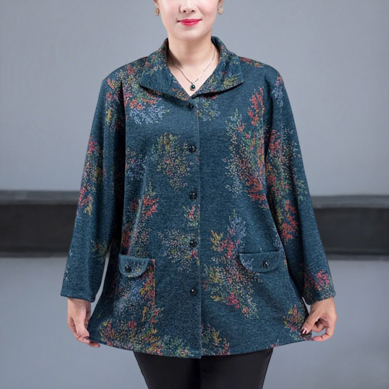 中老年女装春装上衣200斤特大码胖妈妈加肥加大外套宽松时尚春秋