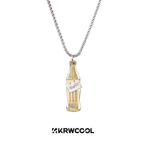 krwcool潮牌可乐瓶925可转动吊坠