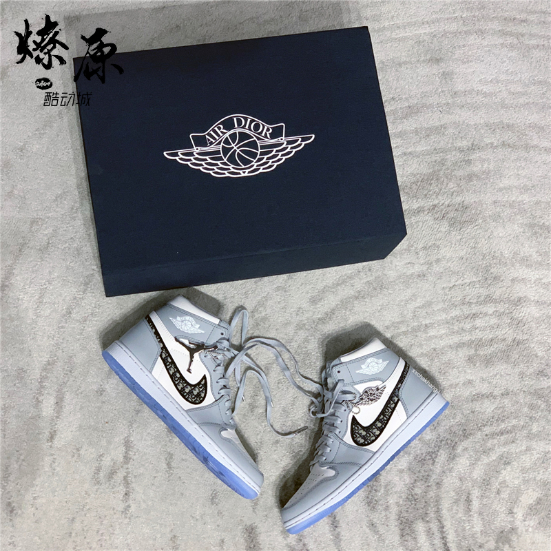Air Jordan 1 AJ1 x DiOR 迪奥老花帆布提花高帮 CN8607-002