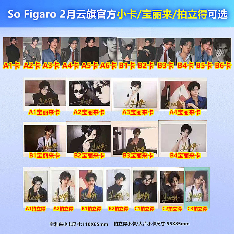 保真 云旗 官方小卡/拍立得小卡/宝利来小卡/一键毕业全套27张小卡选 SoFigaro中文版 精品购物指南杂志2026年2月 云旗官周 无杂志图片
