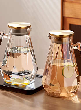冷水壶家用耐高温玻璃水壶夏天储水大容量水杯套装耐热冷泡凉水壶