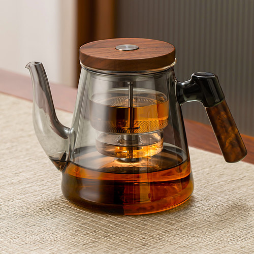 飘逸杯玻璃泡茶壶耐高温一键茶水分离家用泡茶器2025新款茶具套组