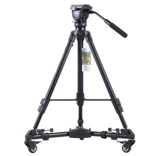云腾691三脚架液压云台阻尼专业单反相机适用佳能索尼摄像机三角架婚庆电影DV视频录像云台微单便携支架滑轮