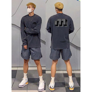 篮球长袖 速干网眼投篮运动服ins宽松透气跑步健身训练服潮 t恤美式