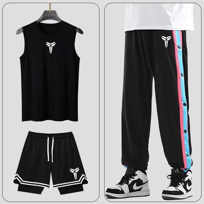 春秋季美式篮球排扣裤秒脱纽扣裤