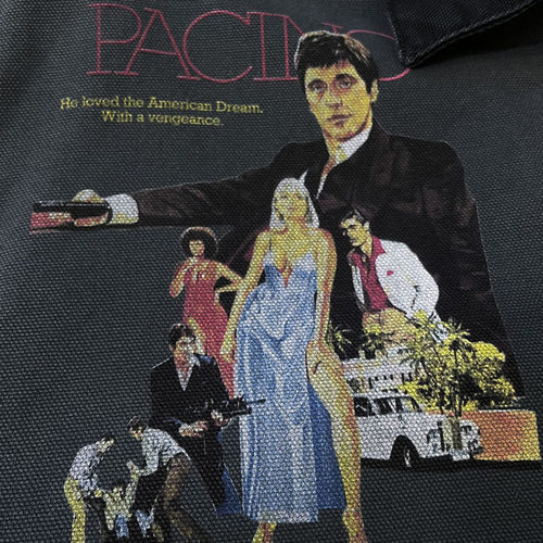 18CLASS美式电影疤面煞星印花J97工装水洗重磅夹克男秋季复古外套