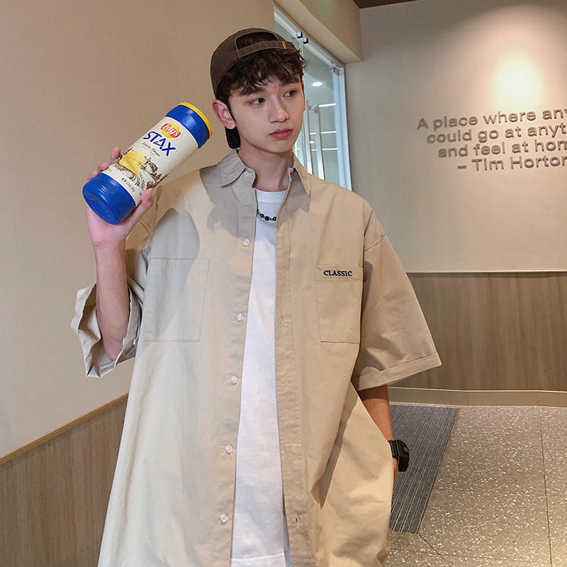 中性上衣cityboy衬衫男生夏季短袖衬衣痞帅休闲外套CS09-p45,男装T恤,星座710