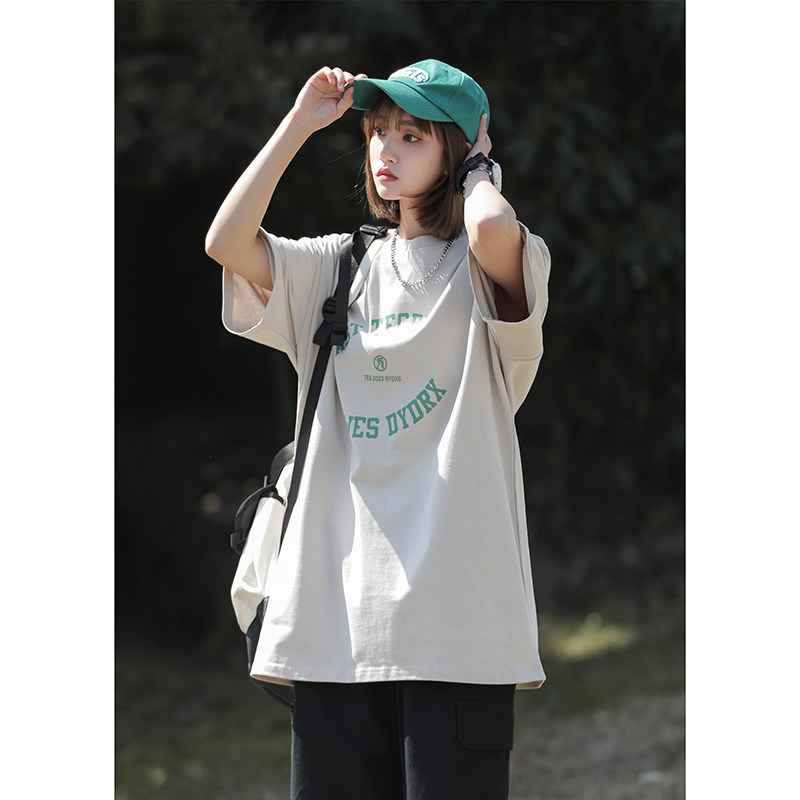 短袖t恤女夏季设计感印花chic宽松体恤纯棉显瘦小众上衣T02-P35,男装T恤,星座710