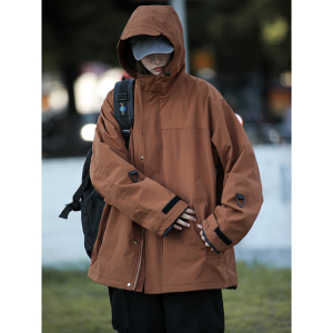 2025春夏新款连帽冲锋衣男女潮牌工装夹克XZ710-cfy01P128图片