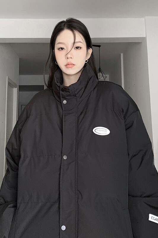 棉衣棉服女冬季加厚保暖宽松立领情侣白色棉袄外套潮MY03P88,男装棉衣,星座710
