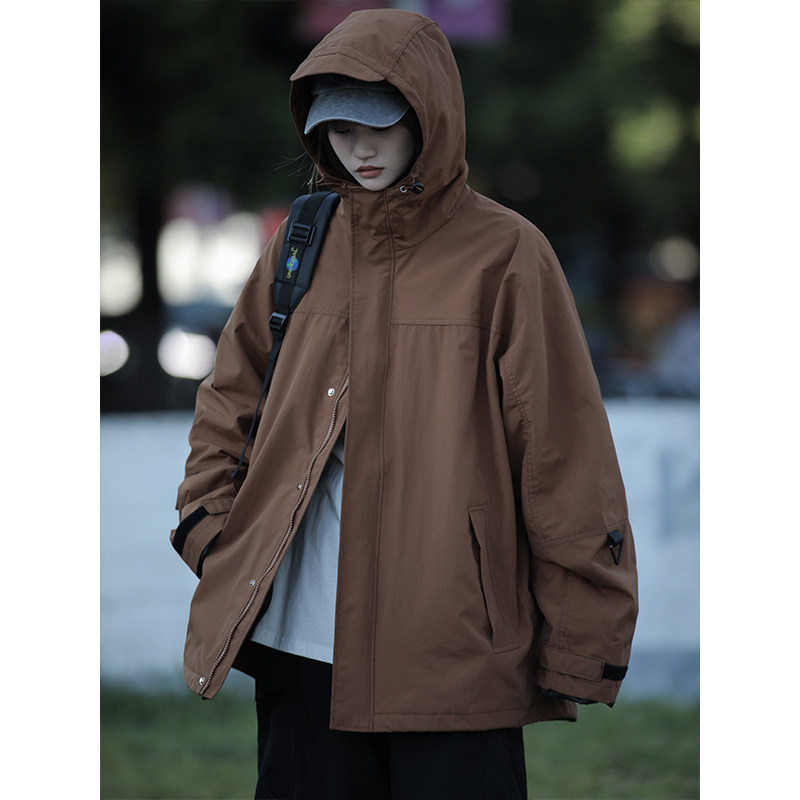 日系连帽冲锋衣男女加厚冬季棉服机能工装夹克cfy01P128加棉P138,商品下架区,星座710