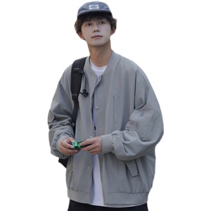 秋季宽松潮流男士外套棒球服夹克休闲上衣男士冲锋衣7011p88图片