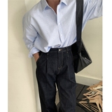 条纹衬衫男长袖秋季高级感痞帅韩版潮流休闲衬衣外套XZ710-805P50，男装衬衫，星座710