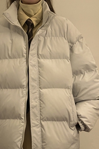 大码学院风学生宽松保暖棉服女立领棉衣外套冬季连帽面包服MY04图片