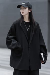 情侣西装外套女设计感小众秋季通勤oversize宽松西服7008p78控99图片