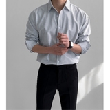 条纹衬衫男长袖秋季高级感痞帅韩版潮流休闲衬衣外套XZ710-805P50，男装衬衫，星座710