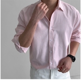 条纹衬衫男长袖秋季高级感痞帅韩版潮流休闲衬衣外套XZ710-805P50，男装衬衫，星座710