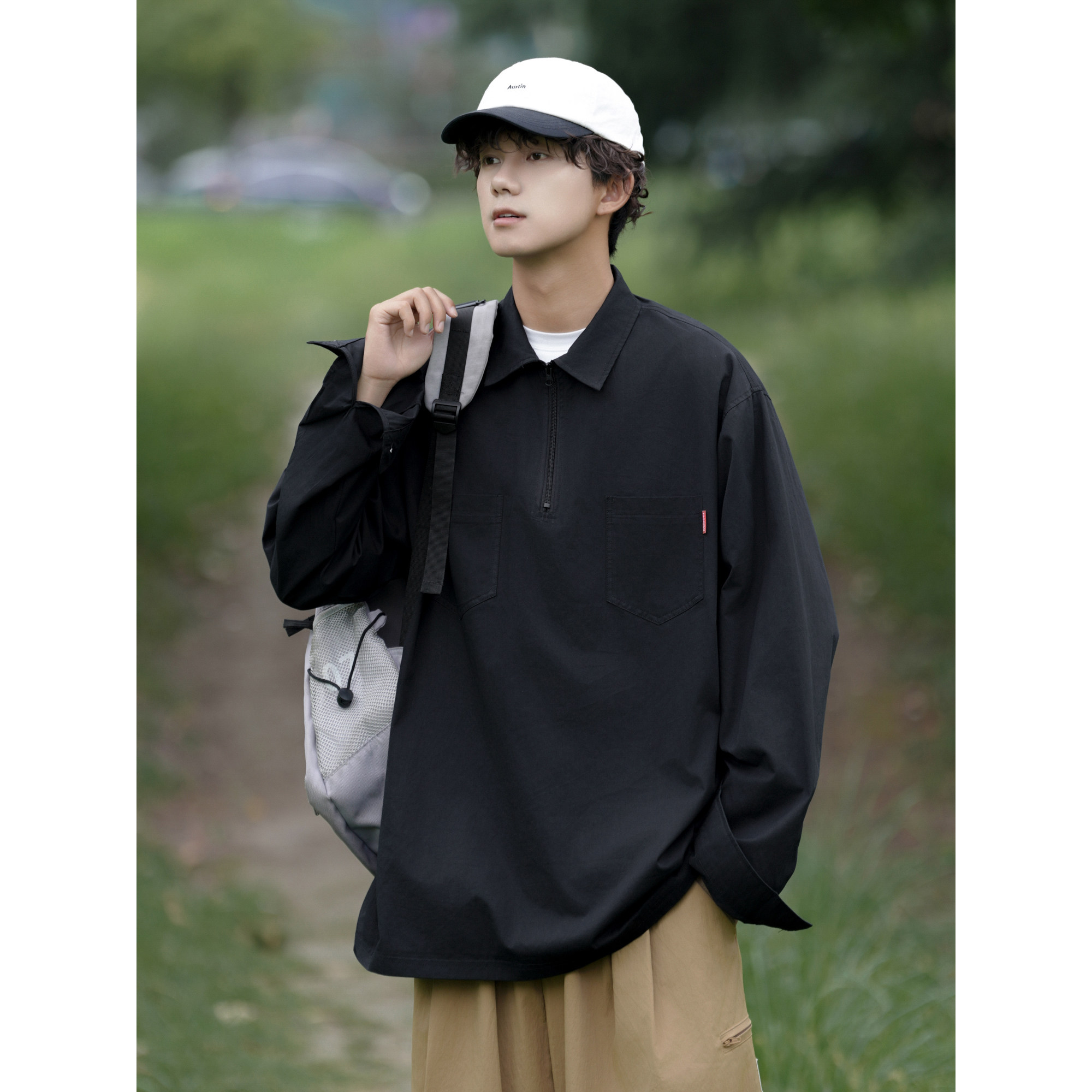 西海岸2025夏款女士衬衫拉链设计上衣外套多巴胺衬衣710-7009p45,男装衬衫,星座710