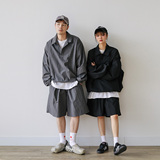 日系POLO领纯色衬衫男春新款宽松速干翻领夹克式外套3401P55特，男装夹克，星座710