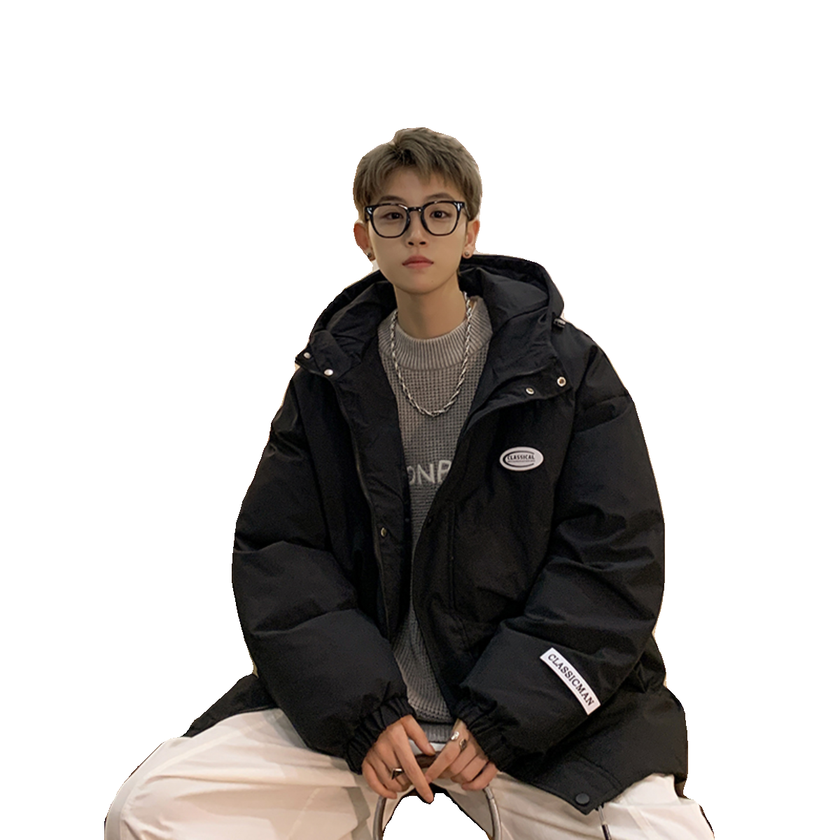 棉衣男士冬季青少年加厚棉袄子外套学生宽松潮牌面包棉服MY01P88,男装棉衣,星座710