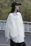 秋季长袖衬衫女潮牌中性上衣宽松百搭休闲衬衣防晒外套7012p45，男装防晒衣，星座710