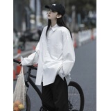 秋季长袖衬衫女潮牌中性上衣宽松百搭休闲衬衣防晒外套7012p45，男装防晒衣，星座710