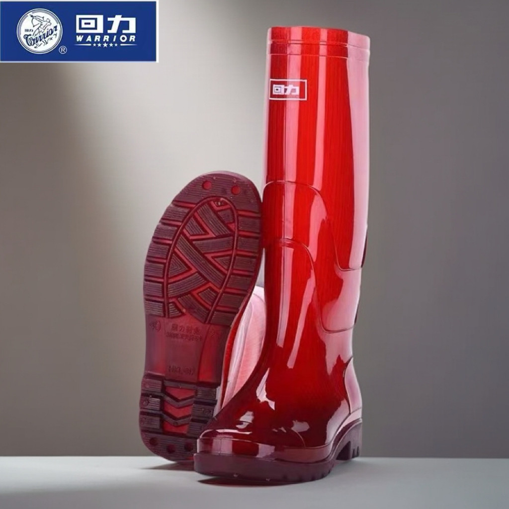 817回力高筒雨鞋无里布速干男款水鞋防滑防水胶鞋劳保靴易清洗靴