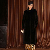 茉萱 全抽刀貂皮大衣冬 紫标天鹅绒水貂外套长款 缪斯谧境 进口新款