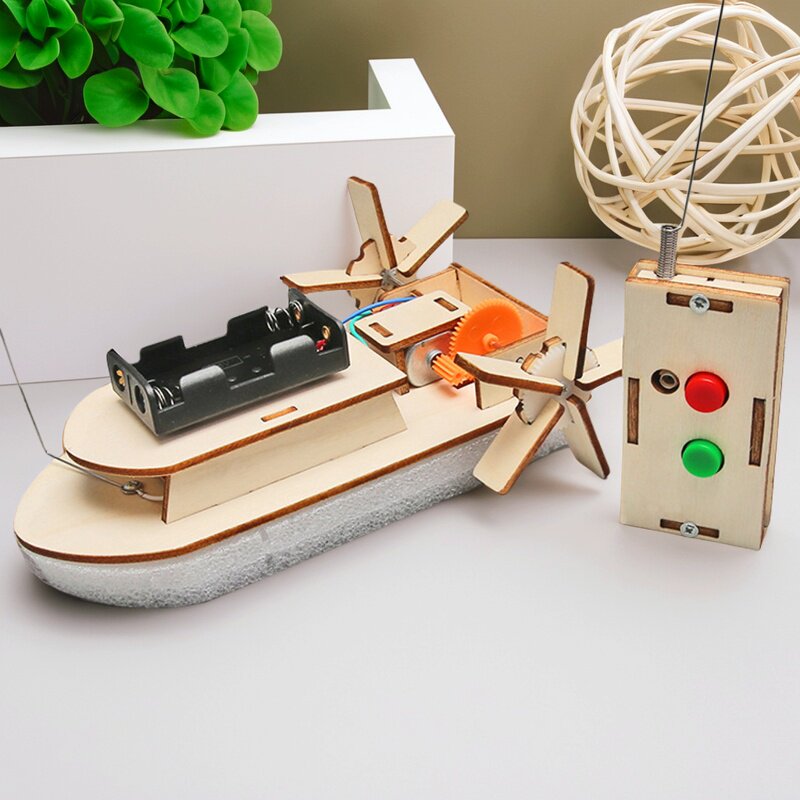 科技小制作DIY明轮船手工船只