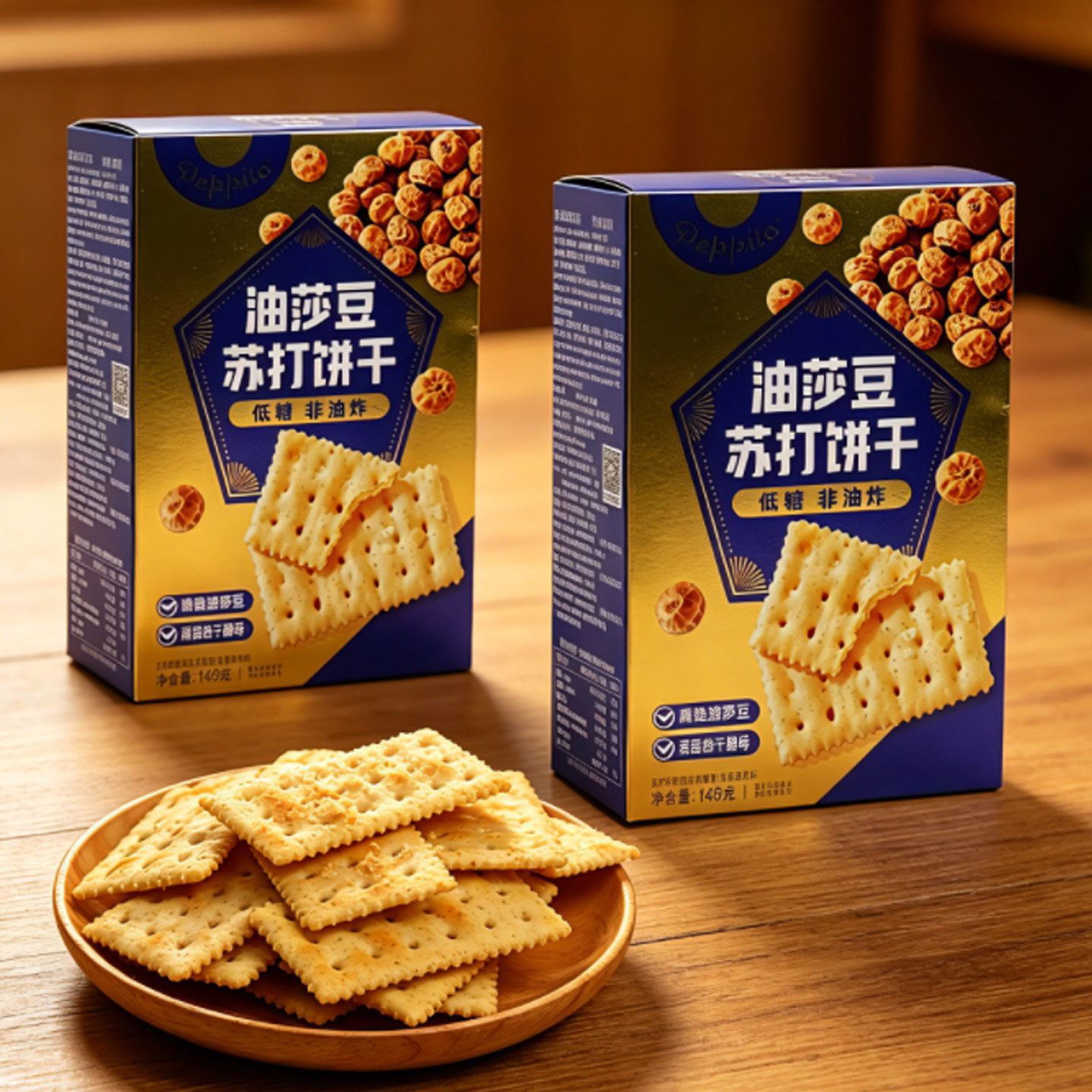 peppito油莎豆苏打饼干低糖零食