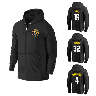 掘金约基奇穆雷维斯布鲁克戈登小波特球衣训练服拉链卫衣帽衫外套