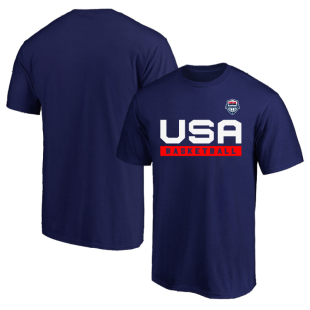 男篮世界杯USA美国梦之队篮球国家队球衣训练服纯棉圆领短袖T恤