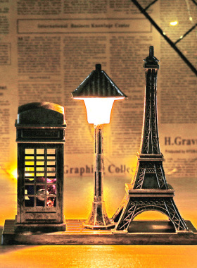 复古铁塔路灯电话亭温馨装饰摆设