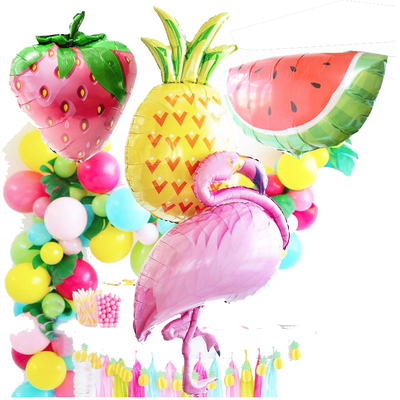 火烈鸟生日派对动物仿真铝膜气球