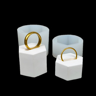 高档混凝土水泥石膏硅胶模具首饰展示架戒指托摆件装饰硅胶磨具