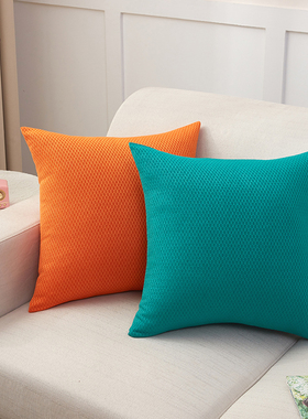 现代简约沙发抱枕靠垫客厅超大码80靠背床上靠枕套白色40方形定做