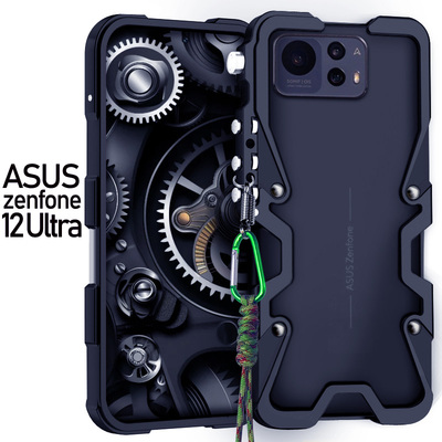 适用于ASUS华硕zenfone12ultra金属边框式手机壳防摔zenfone11ultra铝合金保护套包边中框镂空透气散热硬外壳