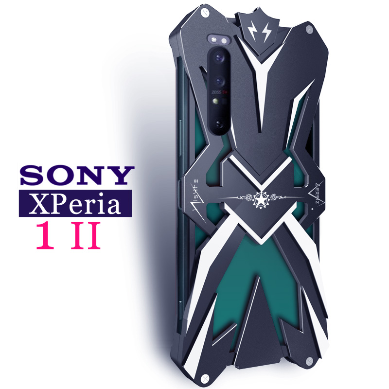 适用于索尼XPeria1IV金属手机壳1III保护套铝合金1II硬机械防摔潮男SONYXPeria5加厚XPeria10V镂空透气散热硬