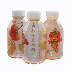 富平县特产富天健柿子发酵醋饮350mlx12瓶酸甜柿子醋饮料富平尖柿
