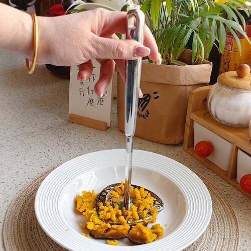 出口18-10不锈钢土豆泥压泥器家用紫薯捣泥器婴儿辅食厨房小工具