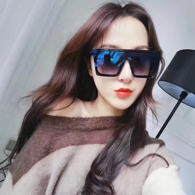 欧美太阳镜方形时尚大框镀膜片墨镜男女情侣眼镜个性显瘦网红拍照