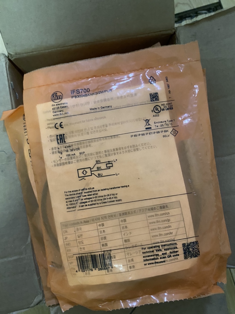 IFS700.    IFS702 IGS702 易福门传感器全新原装正品，假一赔三