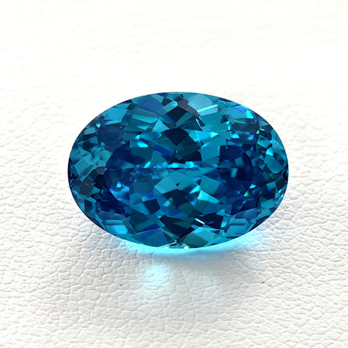 椭圆形高精切矢车菊蓝宝石裸石戒面鸟巢切轻奢小众精致戒指项链女