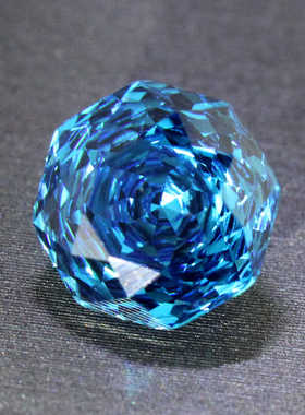 高精切矢车菊蓝宝石裸石戒面罗德斯玫瑰切珠宝礼品戒指项链艳蓝色