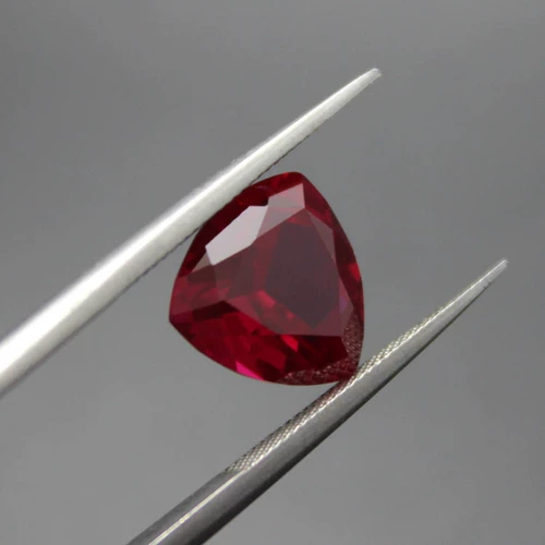 Рубиновый треугольник из Мьянмы, красное кольцо, драгоценный камень для кольца